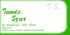 tunde szur business card